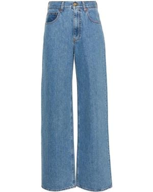 Blazé Milano Nariida Maya Embroidered-Detail Jeans - Blue