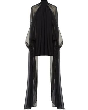Taller Marmo Eterea High-Neck Mini Dress - Black