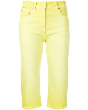 MSGM Mid-Rise Cropped Pants - Yellow
