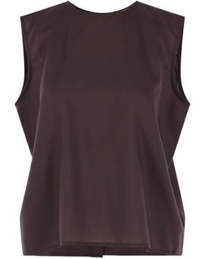 Dusan Sleeveless Blouse - Brown