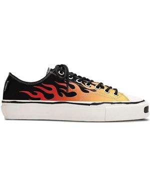 KAMIYA Joey Flame-Print Sneakers - Black