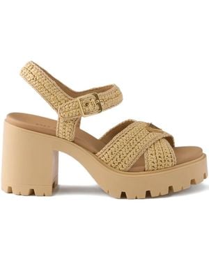 Prada Crochet Sandals - Metallic