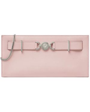 Versace Medusa '95 Leather Clutch Bag - Pink