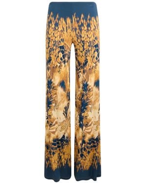 Alberta Ferretti Printed Flared Pants - White