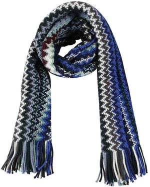 Missoni Fringed Scarf - Blue