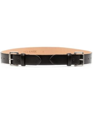 Dice Kayek Leather Belt - White
