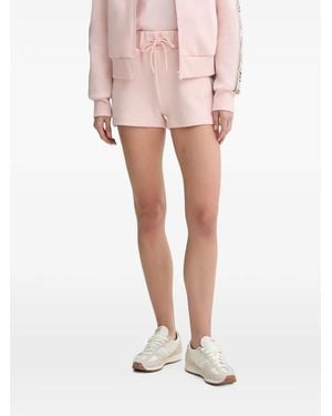 Guess Logo-Tape Drawstring Shorts - Pink