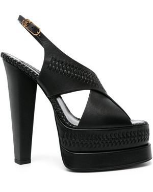 Roberto Cavalli Sandali Con Plateau - Nero
