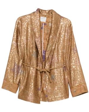forte_forte Long-Sleeves Blazer - Brown
