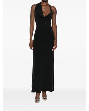 AYA MUSE Halterneck Midi Dress - Black