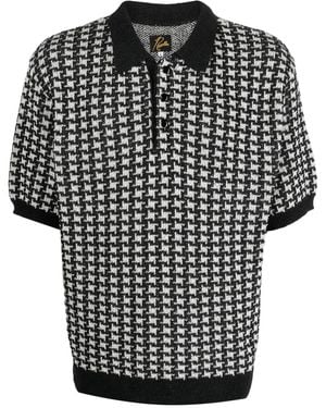 Needles Polo Con Motivo Pied De Poule - Negro