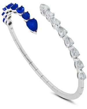 Jewels Aficionado 18Kt Weißgoldarmband Mit Diamant Und Saphir - Blau