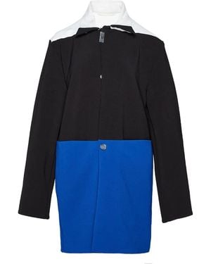 Raf Simons パネル シングルコート - ブルー