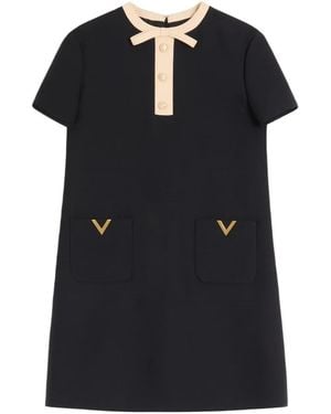 Valentino Garavani Short-Sleeves Mini Dress - Black