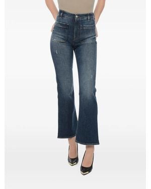 TWO WOMEN TWO MEN Gerbera Patch-Pocket Jeans - Blue