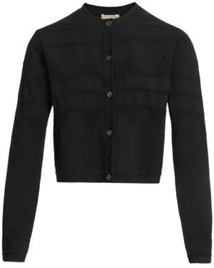 Elie Saab Cardigan Mit Gewelltem Kragen - Schwarz