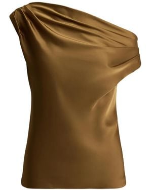 Ralph Lauren Asymmetrical Pleated Blouse - Green