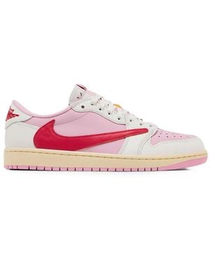 Nike X Travis Scott Air 1 Low Og Lace-Up Trainers - Pink