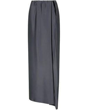 Giorgio Armani Falda Larga De Seda - Gris