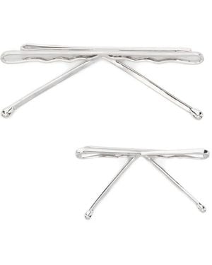 ShuShu/Tong Twee Haarclips Met Strik - Wit