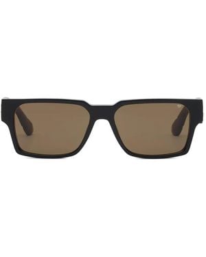 Philipp Plein Logo-Plaque Rectangle-Frame Sunglasses - Grey