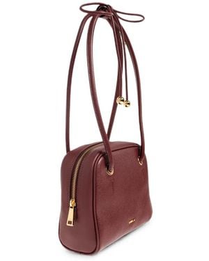 Furla Poppy Leather Shoulder Bag - Red