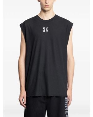 44 Label Group Graff Jersey Sleeveless Top - Black