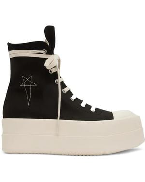 Rick Owens Sneakers Double Bumper Con Suola Rialzata - Nero