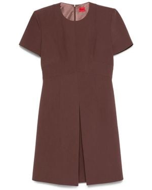 HUGO Short-Sleeve Pleated Dress - Brown