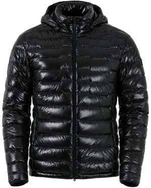 HUGO Hooded Zip-Up Jacket - Black