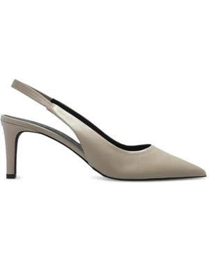 Furla Point-Toe Slingback Court Sandals - White