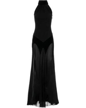 McQueen Sleeveless Maxi Dress - Black