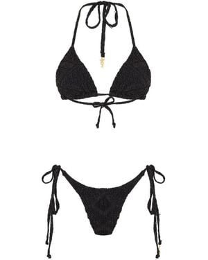 Amir Slama X Jade Picon Bikini Con Nodo Laterale - Nero