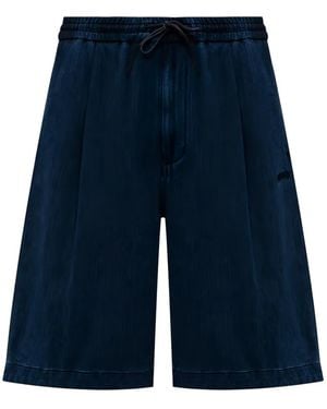 Juun.J Short À Logo Brodé - Blue