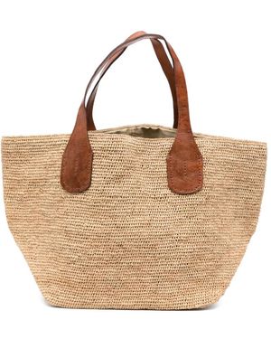 IBELIV Tokyo Ii Raffia Handle Tote Bag - Natural