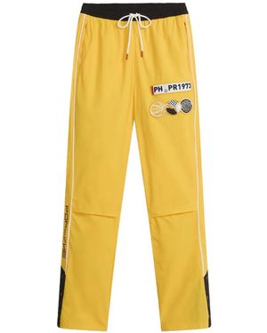 PUMA X Porsche Logo-Patch Track Trousers - Yellow