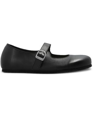 Birkenstock Santa Clarita Buckle-Strap Ballet Flats - White
