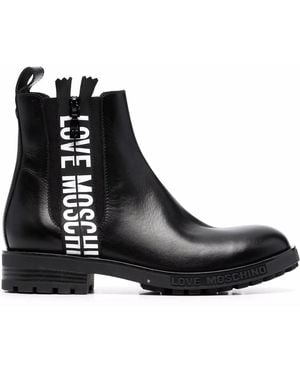 Love Moschino ロゴ チェルシーブーツ - ブラック