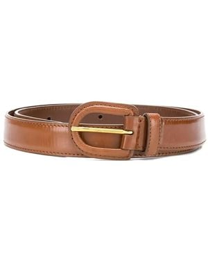 Prada Curved Buckle Belt - Brown