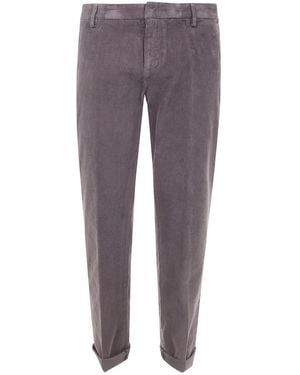 Dondup Corduroy Cuffed Trousers - Grey