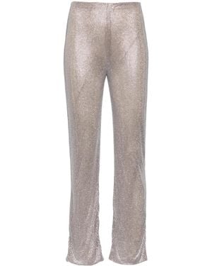 GIUSEPPE DI MORABITO Pantalon Droit À Ornements - Gris
