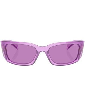 Prada Prada Pr A14S Oval Frame Sunglasses - Purple