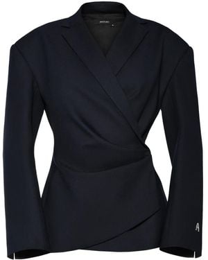 ANOUKI Draped Blazer - Blue