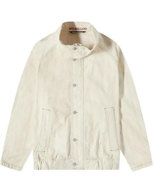 Palm Angels Dirtybull Mullholland Denim Jacket - White