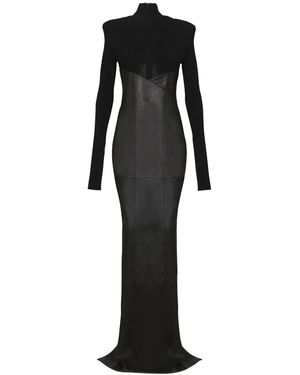 Balmain Panelled Maxi Dress - Black