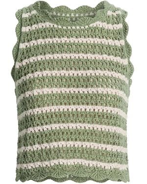 Alice + Olivia Amity Crochet Tank Top - Green