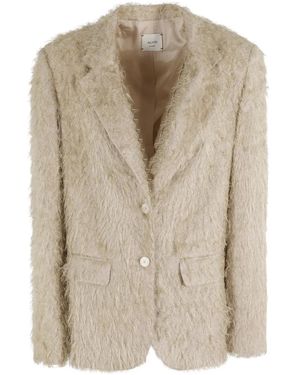 Alysi Textured Blazer - Natural
