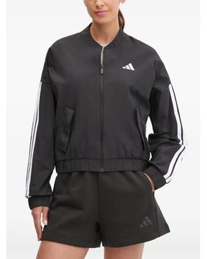 adidas Stripe Logo Jacket - Grey