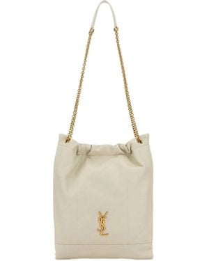 Saint Laurent Pochon Drawstring Tote Bag - Natural