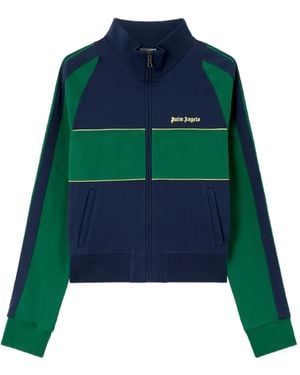 Palm Angels Classic Logo Zipped Jumper - Green